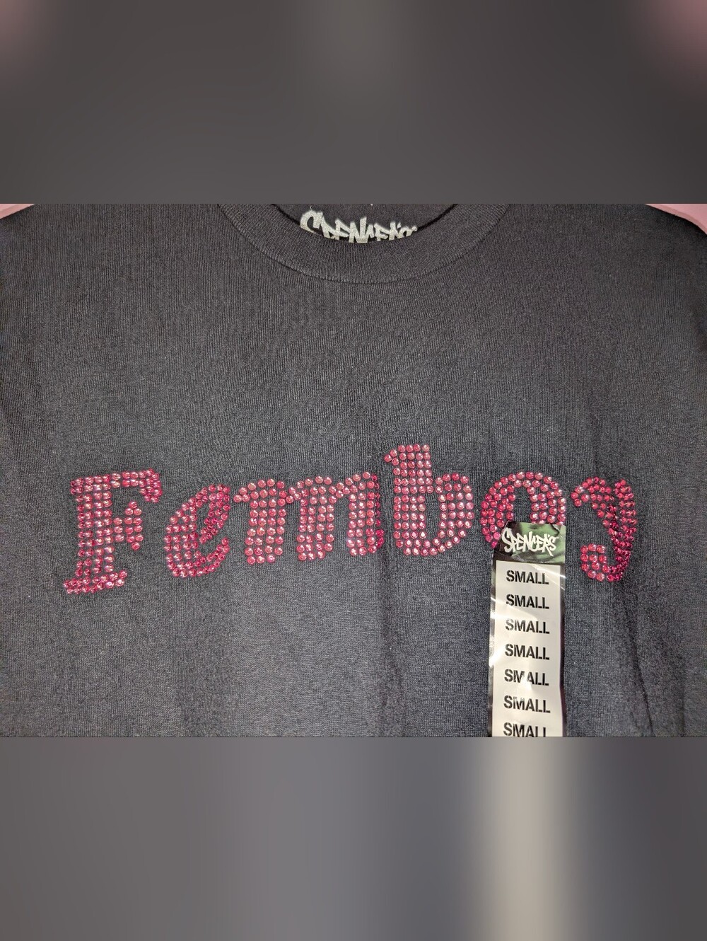 Spencer's 'Femboy' Rhinestone T-Shirt - Picture 2 of 3